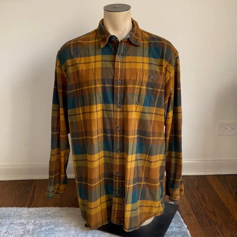 Bob Timberlake Men’s 2XLT Plaid Casual Button Down Chest Pocket